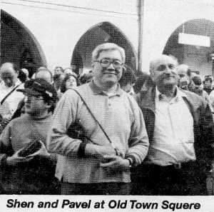 [Picture - Shen and Pavel at Old Town Square]